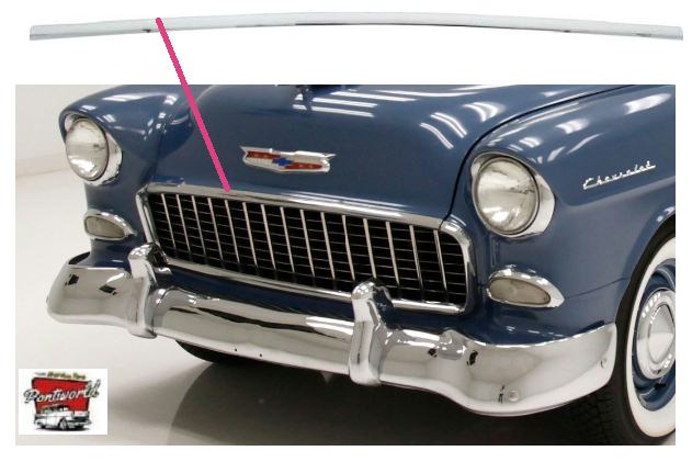 55 Chev Hood Lip Molding