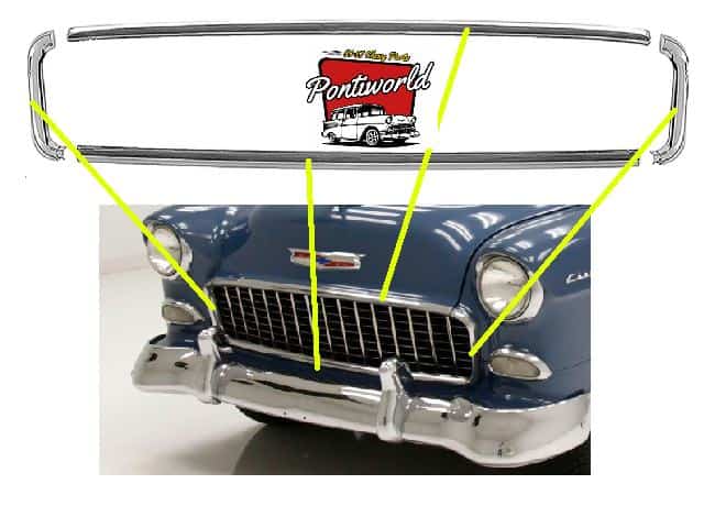 55 Chev Grill molding Set (4)