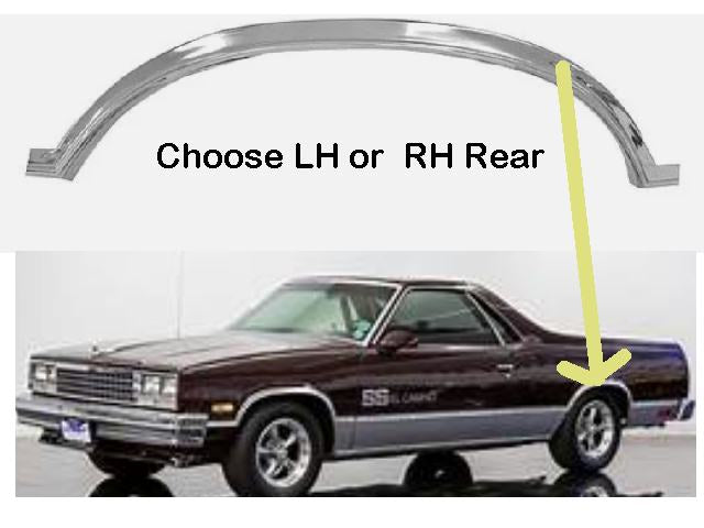 Wheel Arch Mold: El Camino 1978-87 with 2 tone factory paint - REAR each