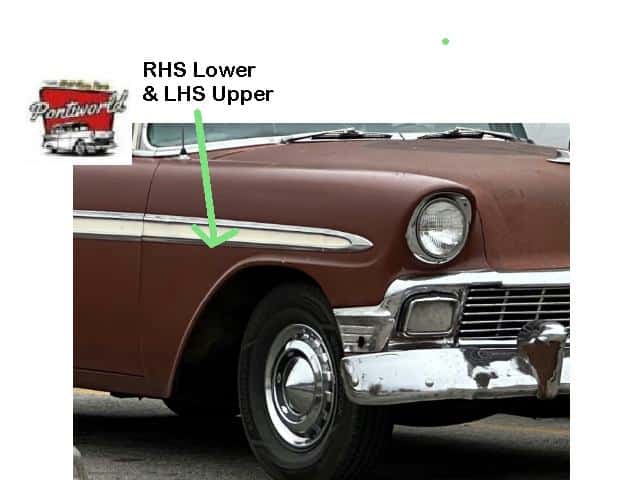 Mold Fender 1956 Chev RH Lower & LH upper (same) x 1