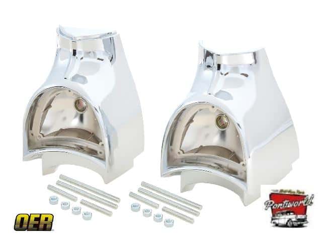 57 Chev Bel Air - 210 - 150 Tail lamp housings with hardware - PR LH & RH