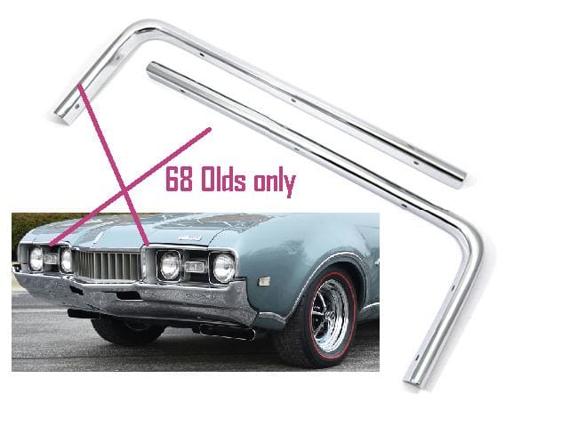 Grille Molding: 1968 OLDS CUTLASS Upper pair