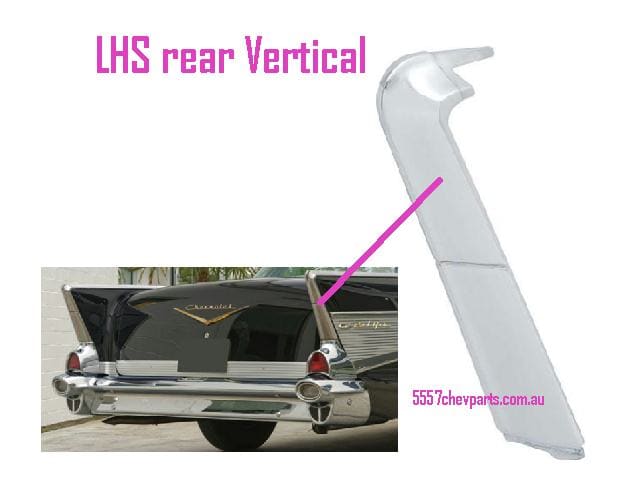 57 Chev Quarter Vertical Rear Molding - RHS