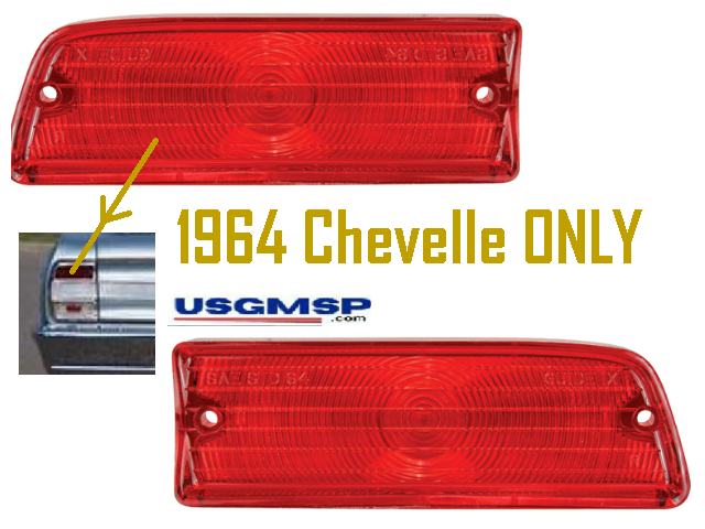 64 Chevelle Tail lamp lens SET  (PR)