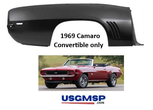 Quarter Panel: 69 Camaro Convertible  (Q1) LHS or RHS