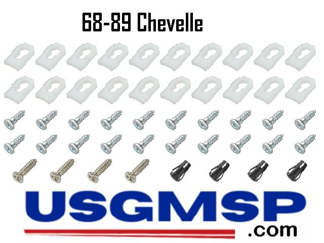 Vinyl Top Molding CLIP KIT: 68-69 Chevelle - 48 Pieces