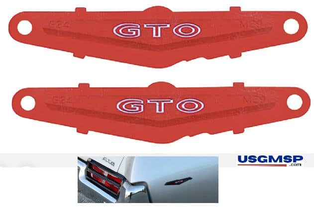 69 Pontiac GTO Side Marker Lamp LENSES (pr)