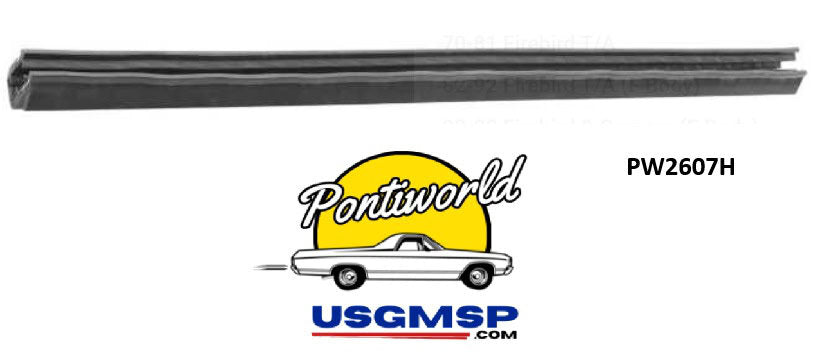 Tail Gate Seal: El Camino & GMC Caballero 1978-87 Vertical  (each)