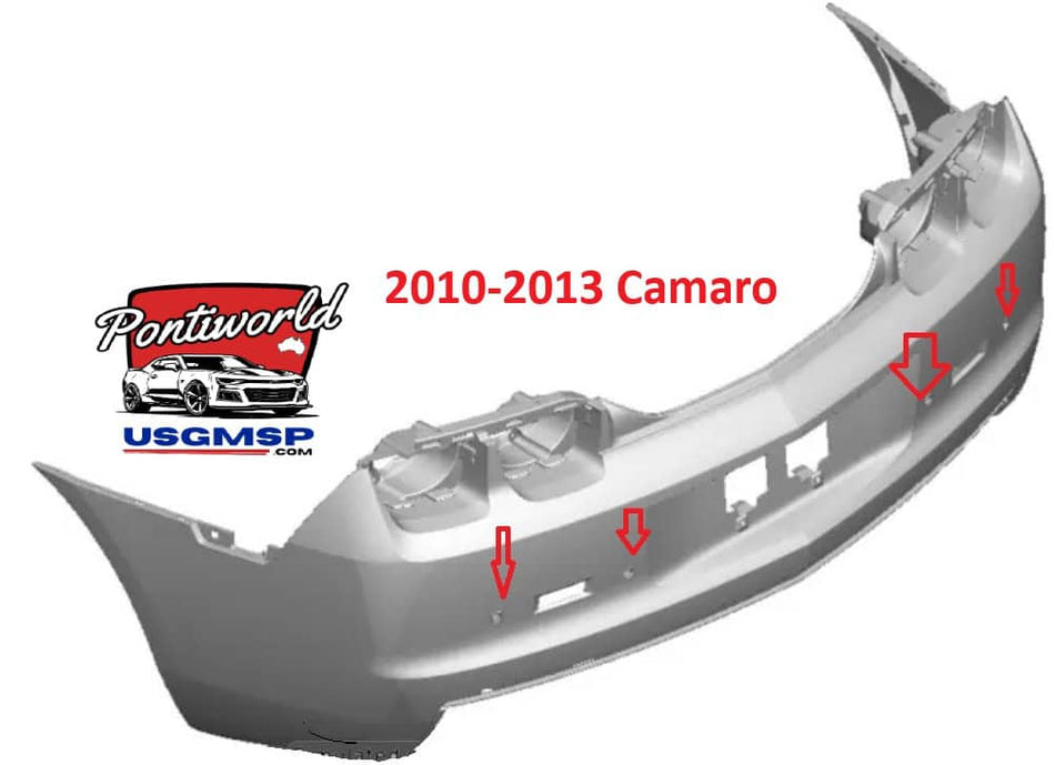 2010-2013 Camaro Rear Bumper skin (Repro or GM) WITH Sensor holes