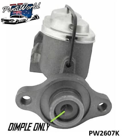 Master Cylinder 1967-68 Pontiac & SHALLOW Booster Pin Type - 1" - Drum/Drum 66-68 era * READ
