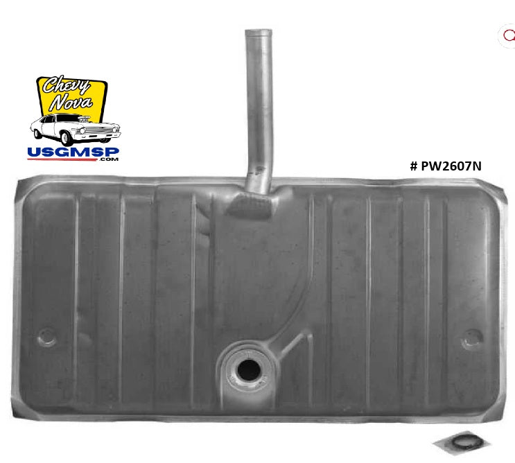 Fuel Tank: Nova 1971-72 factory w/o emissions pipes