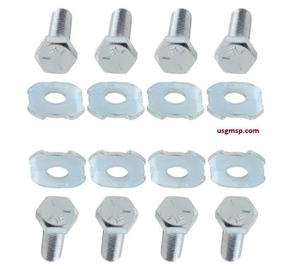 Door Hinge BOLT/Washer set: 55-57 Chev/Pontiac - HInge to body (8)