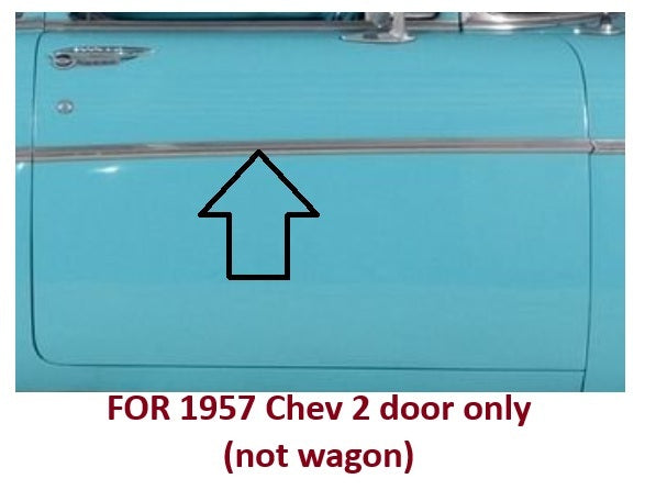 57 Chev Door Molding: 2 door Center (each)