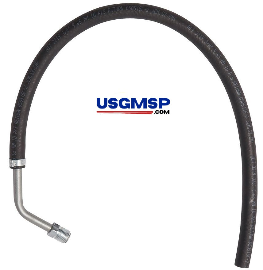 Power Steering Hose: 61-79 GM RETURN hose - various use LOOK AT HOSE angle end.