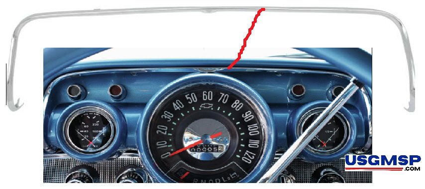 57 Chev Dash Molding - LHD US Dash