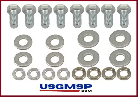 Hood hinge Bolt / Fastener kit: 55-56 Chev full size car