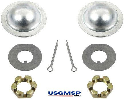 Spindle Nut oil cap washer kit, 1970-96 GM  Inc Firebird Camaro Impala.. (8 pce)