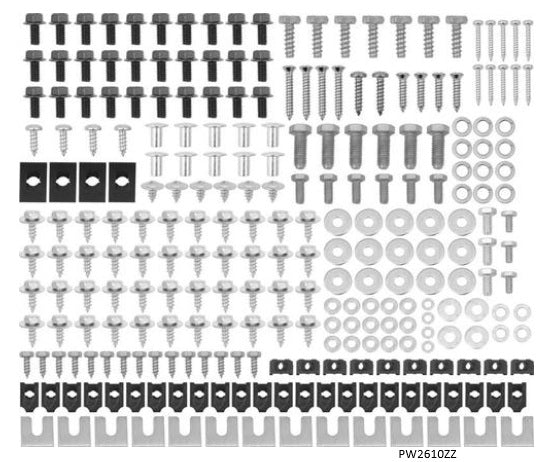 57 Chev Passenger car FRONT END BOLT KIT - 240 Piece
