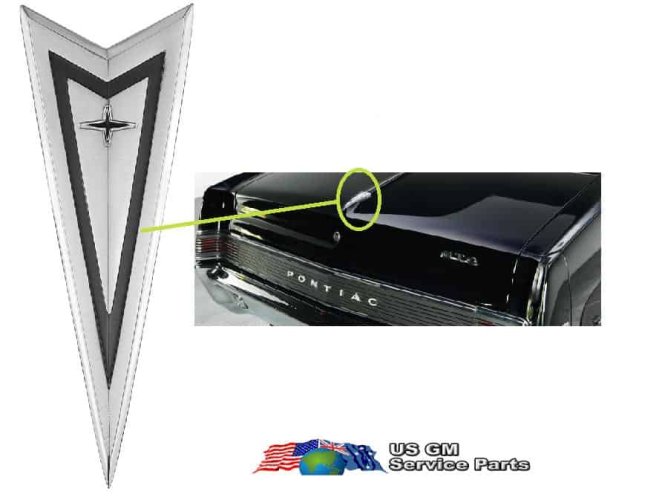 1964-65 GTO Trunk Arrowhead emblem (Pontiac)