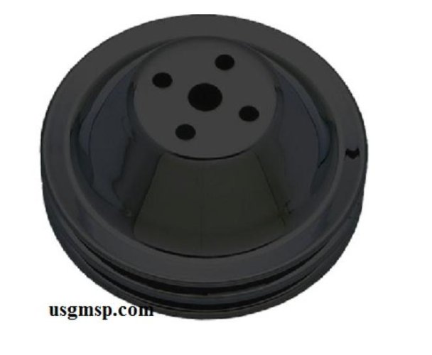 Pulley: Water pump dual belt - Black