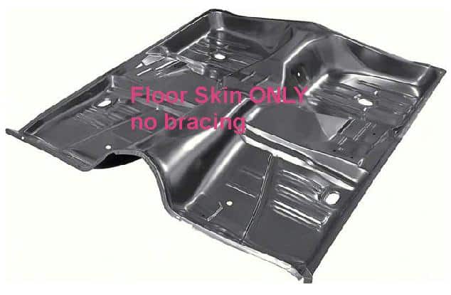 61-64 Full Size Floor Pan - Chev Imp / Paris NO Braces