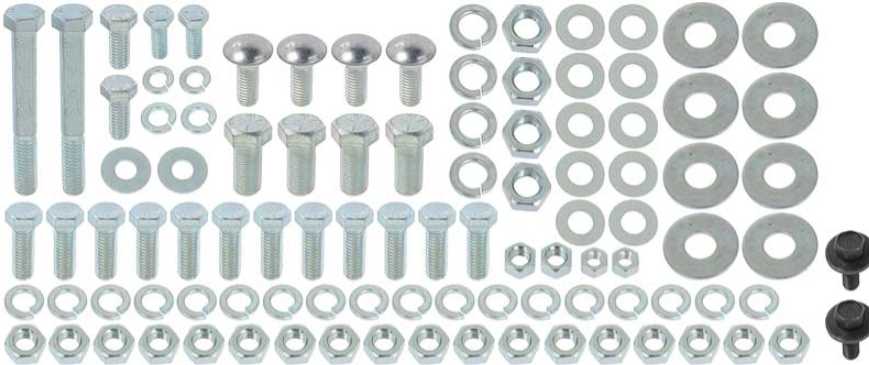 1960 Impala / Belair Bumper Bolt kit: Full FRONT  - 100 pce