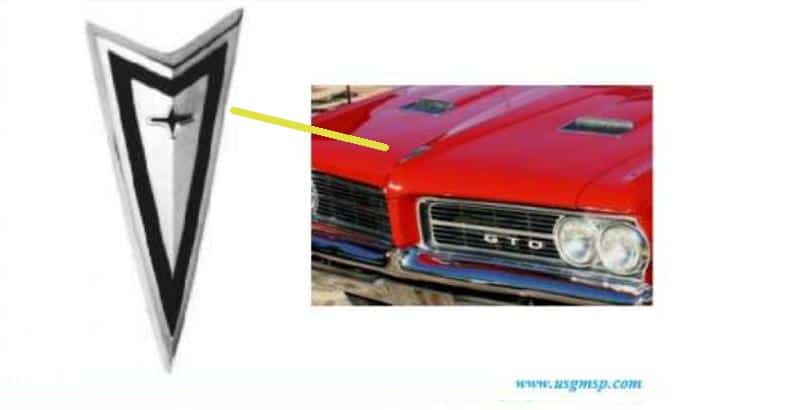 1964 GTO /LeMans Nose Arrow Emblem