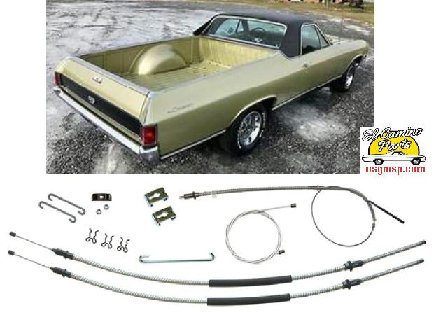 Cable Handbrake KIT: 1968 - 72 EL Camino T400 Auto