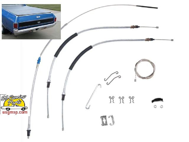 Cable Handbrake KIT: 1968 - 72 EL Camino T350 Auto