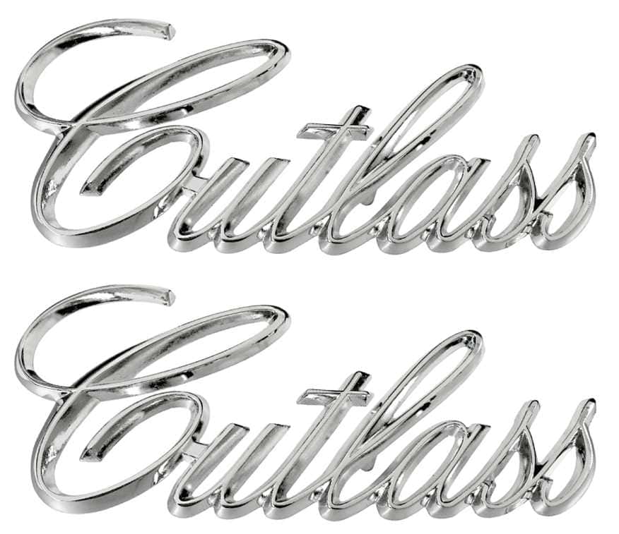 Emblem "CUTLASS"  Fender - 1971-77 Cutlass/Supreme - Pair SET