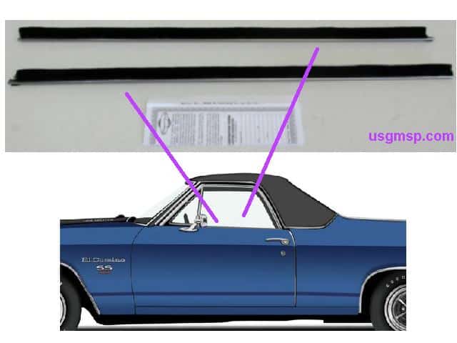 Window Felt Kit: 68-72 EL Camino OUTERS  (2)
