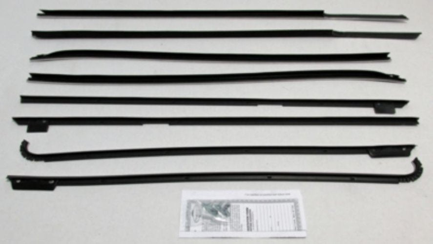Window Felt Kit: 67-68 Chev Impala / Pontiac Parisienne - 2 door 8 Pce Kit - Authentic