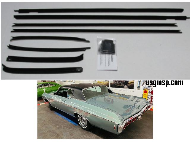 Window Felt Kit: 69-70 Chev Caprice Classic 2 door (8)