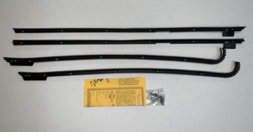 Window Felt Kit: 67-68 Chev Impala / Pontiac Parisienne  - 2 door OUTER 4 Pce Kit - Authentic