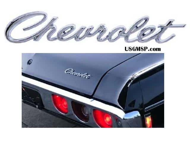 68 Chevrolet Impala Boot emblem "Chevrolet"