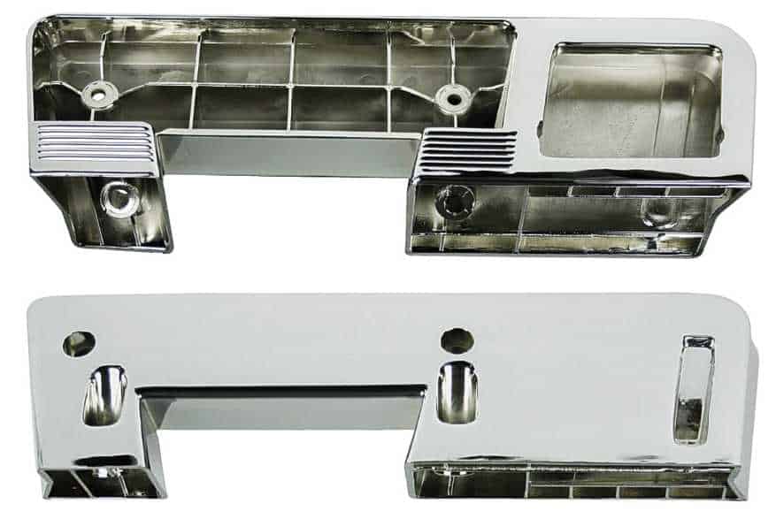 Armrest Base Set: 60-67  GM various (listed) Chrome Pair - REAR