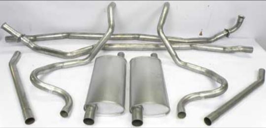 Exhaust System" 65-68 Impala/ Parisienne Aluminum DUAL  (Spec order only)