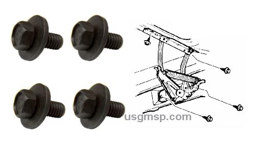 Bolt Hood hinge set (4)50-70's various