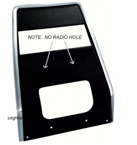 Dash Center Panel: 67- 68F with RADIO DELETE