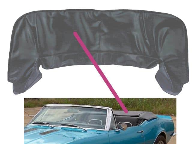 Convertible Top Boot KIT : 1967 - 1969 Camaro Firebird - with clips ready to fit.