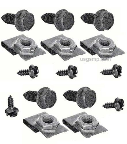 Spoiler Mounting Bolt Kit: 1967-69F Front