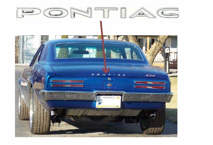 67-69  Emblem Letters " PONTIAC "(rear)