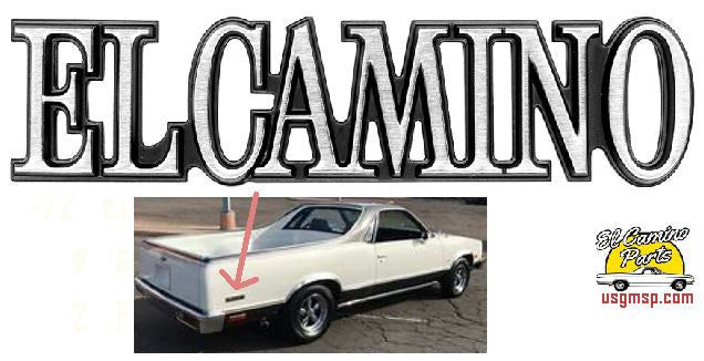 Emblem: "EL CAMINO" - 78-87 Rear !/4 panel (each)