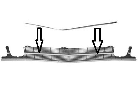 69 Chevelle/ El Camino: Grill Molding - Center