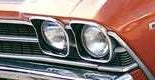 69 Chevelle/ El Camino Headlamp bezel set - LHS