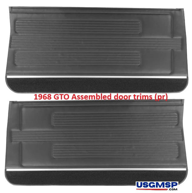 Door Trim Set: 68 GTO COUPE / Convertible