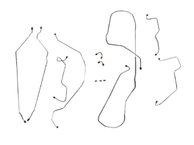Brake Line Kit: 66-67 A body: GTO, LeMans, Skylark Cutlass Disc Front - Stainless Steel