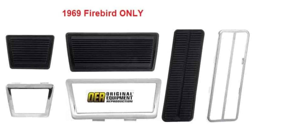 Pedal Pad & trim kit: 1969 Firebird - Auto (ONLY)