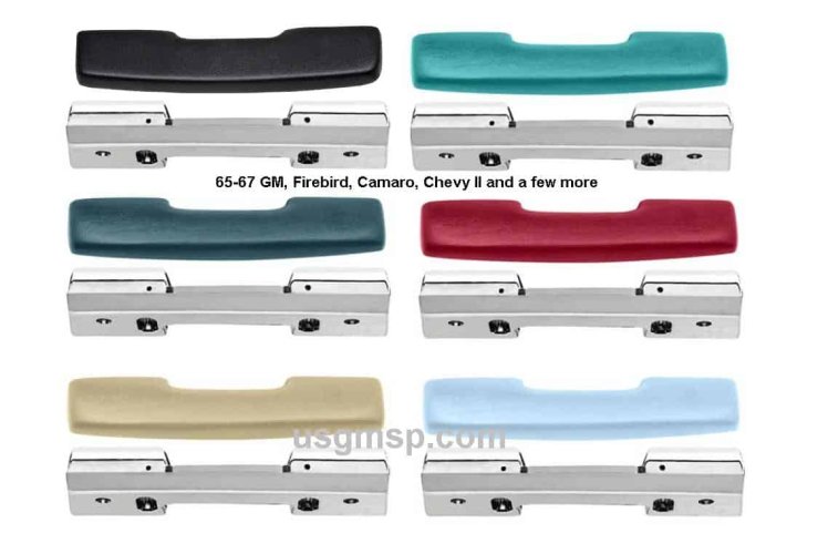 Armrest Kit: 67F & Chevelle/ El Camino (choose colour)