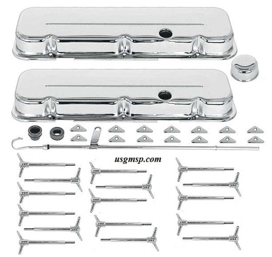 Rocker cover kit: Chev BB Low profile